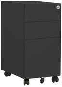 antracitszürke acél mobil iratszekrény 30 x 45 x 59 cm