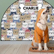 PIPPER. Védő textil falmatrica – Ív – Bulldogok Méret: 120x96cm, Indíték: névvel