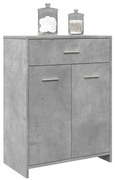 Betonszürke szerelt fa fürdőszobaszekrény 60 x 33 x 80 cm