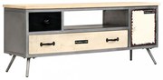tömör mangófa és acél TV-szekrény 120 x 30 x 45 cm