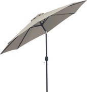 Outsunny 295x250 cm-es kertiparány Óriás napernyő Krankos állítható fémbottal teraszra, medencéhez, világosszürke | Aosom
