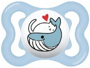 Mam Supreme szilikon cumi dobozzal - Bálna, kék