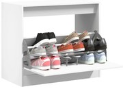 fehér szerelt fa cipőszekrény 80x42x69 cm