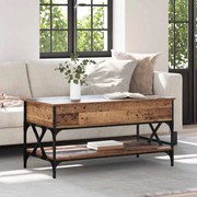 vidaXL Dohányzóasztal Öreg fa 100 x 50 x 50 cm Faanyag