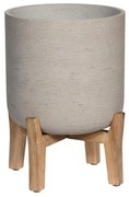 Pottery Pots Charlie ültetőgép alacsony lábakkal, antik szürke, többféle méretben - Fazekas edények méret: L - h 23 cm, ⌀ 23 cm / h 34,5 cm, ⌀ 29,5 cm