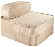 Világosbarna kordbársony gyerek fotel Flip – Wigiwama