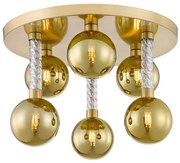 Zuma Line C0583-06D-2GHF - Felületre szerelhető csillár MIDA 6xG9/6W/230V réz