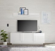 Jupiter 3 ajtós TV állvány fehér 182 cm