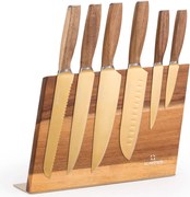 Klarstein Kazuno, késkészlet, 7 darabos, mágneses tömb, PVD, titánium felület