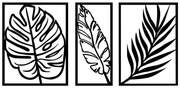 Fém fali dekoráció 80x38 cm Leaf – Wallity
