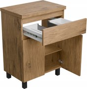 Fürdőszoba szekrény pult alá mosdó álló akasztós tölgy Loft komód 60