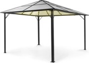 Blumfeldt Pantheon Solid Sky Ambient Solar, pavilon tetővel, 3 × 4 m, polikarbonát, alumínium