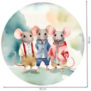 PIPPER. Kör alakú falmatrica "Egerek" Méret: 60cm