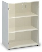 ProOffice közepes üvegszekrény 80 x 45,8 x 106,3 cm, fehér