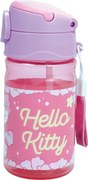 Hello Kitty Unicorn műanyag szívószálas kulacs akasztóval 350 ml