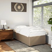 cappuccino színű műbőr ágykeret 90 x 190 cm