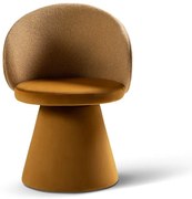 Mustársárga bársony fotel Inez – Micadoni