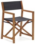 Fekete-natúr színű tömörfa kerti szék Thianna – Kave Home