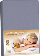 Bellatex Jersey ágynemő elasztánnal, sötét szürke, 180 x 200 cm