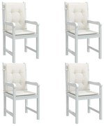 4 db melange krémszínű szövet háttámlás székpárna 100x50x4 cm