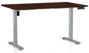 OfficeTech B állítható magasságú asztal, 120 x 80 cm, szürke alap, wenge