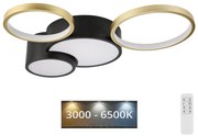Állítható fényű ALIZEE LED mennyezeti lámpa 30W 230V 3000-6500K fekete/arany