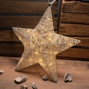 NEXOS Csillag karácsonyi 35 cm 30 LED meleg fehér