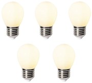 5 db E27 dimbare LED lamp P45 opaal glas 3W 250 lm 3000K