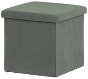 Zsámoly Tárolóval Zöld Kordbársony. TAB-471