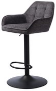 Sötétszürke állítható magasságú bárszék Nolan – Unique Furniture