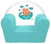 New Baby Róka gyerek Minky fotel menta, 42 x 53 cm