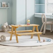 tömör fa gyermekasztal padokkal IRUN 90x79,5x50 cm