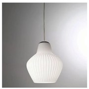 SIRU - Csillár zsinóron LONDON 1xE27/60W/230V fehér/fényezett króm Velencei üveg