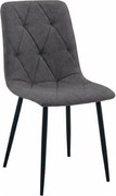 Sötétszürke LIBRA STONE GREY szék fekete lábakkal