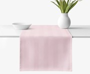 Goldea ünnepi damaszt asztali futó - régi rózsaszínű csíkos 20x120 cm
