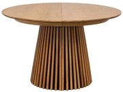 Kerek bővíthető étkezőasztal tölgyfa dekoros asztallappal ø 120 cm Osaka – House Nordic