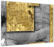 Üveg kép - Arany négyzetek N⁰2 (70x50 cm)