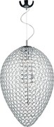 DAR LIGHTING FRO0550 FROST Kristály Függesztett Lámpa Csiszolt Króm E14 IP20
