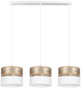 Csillár zsinóron LIMA 3xE27/60W/230V arany/fehér