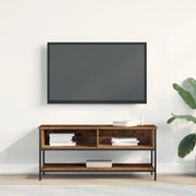 TV Szekrény Régi Fa 100x35x45 cm Műanyag Fa és Acél