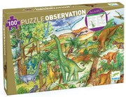 Megfigyeltető puzzle - Dinoszauruszok, 100 db-os - Dinosaurs + booklet