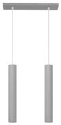 LED Csillár zsinóron TUBA 2xGU10/4,8W/230V szürke