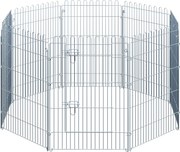 PawHut Puppy Playpen - Kutya Játszótér és Kiskutya Kerítés 8 részes B63 x H91 cm | Aosom