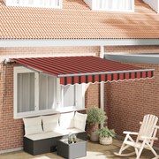 Automatikus behúzható napellenző narancs és barna színben, 300x250 cm