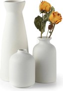 Fehér Modern Kerámia Dekorációs Vázák 3 db-os szett