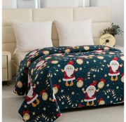 Ágytakaró SANTA, kék Méret: 220 x 240 cm