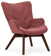 Piros kordbársony fotel Niko – Ropez