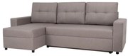 Univerzális sarokkanapé SEVILLA, szürke, ággyá alakítható, tárolós
