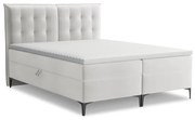 Világosszürke ágyneműtartós boxspring ágy 180x200 cm Mikana – Makamii