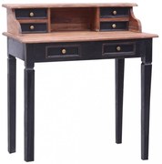 vidaXL tömör mahagóni fa íróasztal fiókokkal 90 x 50 x 101 cm